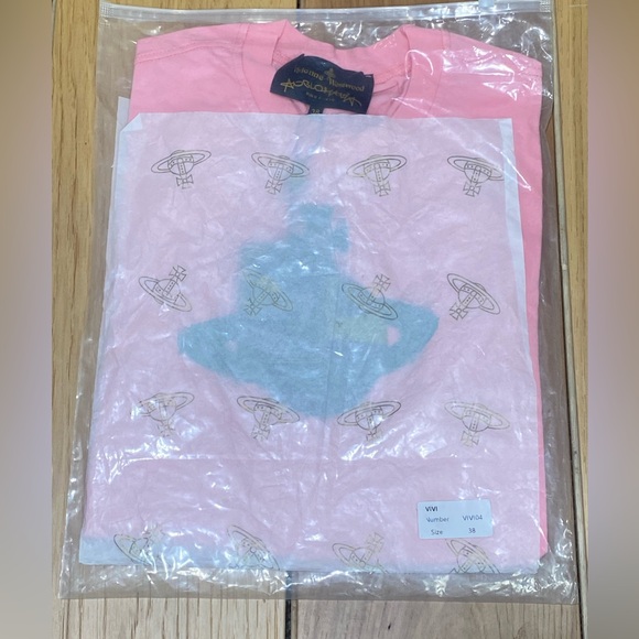 Vivienne Westwood Go Sprayorb Classic Tee Iconic Orbit Logo Unisex Sz S Pink - Picture 7 of 7